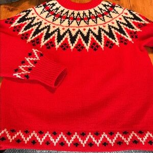 Vintage red Norwegian sweater women’s small